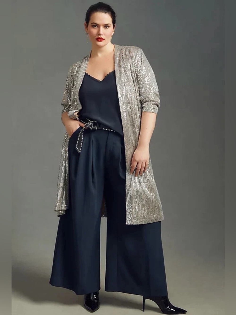 Anthro MARE MARE sequin cardigan duster